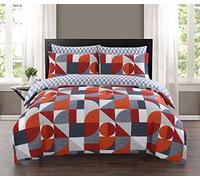 DTEX HOMES King Size Duvet Cover Sets 100% Pure Cotton Duvet Cover Ultra Soft Easy Care bedding sets king size Super Soft and Luxury Duvet Cover Sets (Geometric Mustard)
