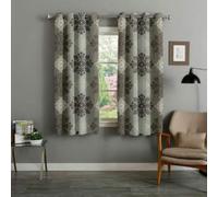 DTEX HOMES Luxury Hotel Quality 100% Egyptian Cotton (Ornamenta, Pair Of Curtains)