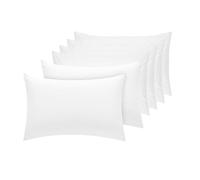 DTEX HOMES Pillow Cases 6 pack 800 Thread Count 100% Egyptian Cotton Hotel Quality Soft Sateen white pillowcases 6 pack -6 x Housewife Pillow Cases (50 x 75cm)