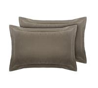 DTEX HOMES Pillowcases 2 pack 100% Egyptian Cotton Envelope Closure Ultra Soft and Premium Quality Pillow Covers 50x75cm + 5cm Hem (Oxford-Grey)