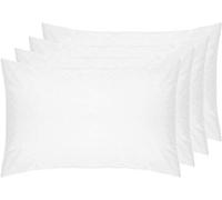 DTEX HOMES Pillowcases Pack of 4 Ultra Soft Polycotton Envelope Closure Pillow covers (White-Housewife)