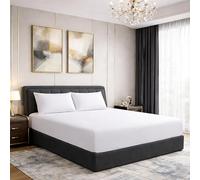 DTEX HOMES Single Fitted Sheet 600 Thread Count 40cm/16inch Extra Deep Pocket 100% Egyptian Cotton Hotel Quality Single Bed Sheets (90 x 190cm)