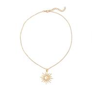 Dtexhif Tangled Rapunzel Necklace for Women Opal Gold Sun Necklace Tangled Sun Necklace Princess Necklace, Moderate type, Alloy Steel, No Gemstone