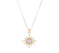 Dtexhif Tangled Rapunzel Necklace for Women Opal Gold Sun Necklace Tangled Sun Necklace Princess Necklace, Moderate type, Alloy Steel, No Gemstone