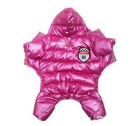 DTEYSD Dog Vest Autumn And Winter Pet Down Jackets For Dogs Winter Four-legged Down Jackets For Dogs-rose Red-back 40cm