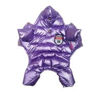 DTEYSD Dog Vest Autumn And Winter Pet Down Jackets For Dogs Winter Four-legged Down Jackets For Dogs-purple-back Length 23cm