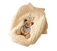 DTEYSD Dog Vest Cute Cartoon Autumn And Winter Dog Two-legged Fleece Coat For Small And Medium-sized Dogs And Cats Sweatshirt Teddy Pet Clothes-rice-m