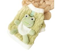 DTEYSD Dog Vest Cute Cartoon Autumn And Winter Dog Two-legged Fleece Coat For Small And Medium-sized Dogs And Cats Sweatshirt Teddy Pet Clothes-green-l