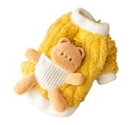 DTEYSD Dog Vest Cute Cartoon Autumn And Winter Dog Two-legged Fleece Coat For Small And Medium-sized Dogs And Cats Sweatshirt Teddy Pet Clothes-yellow-l