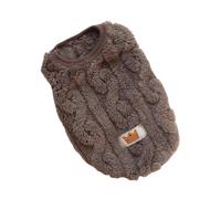 DTEYSD Dog Vest Dog Winter Clothes Thick Warm Sleeveless Fleece Vest Two-legged Pet Autumn And Winter Clothing-brown-back 30cm