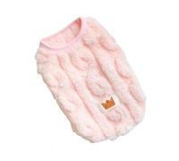 DTEYSD Dog Vest Dog Winter Clothes Thick Warm Sleeveless Fleece Vest Two-legged Pet Autumn And Winter Clothing-pink-back 45cm