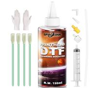 DTF Cleaning Solution150mL for Epson L805 XP15000 L1800 8550 R1390 XP600 Ink Printer，Compatible DTG Printer Print Head T Shirt Transfer Paper Liquid Cleaner，Upgraded Solution