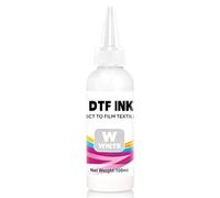 DTF Ink 100ML, White,High Fluidity Sediment-Free Premium DTF Transfer Ink for Heat Transfer Film T-Shirt Printing,for DTF Printer Printhead L1800 ET-8550 P800 R1390 XP15000 XP600 DX5 i3200