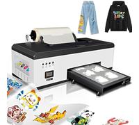 DTF Printer, A3 Direct to Film Printer for T-Shirt Printing, Automatic White Ink Agitation, Timed Circulation for DIY Printing