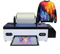 DTF Printer Bundle with Adjustable Nozzle Cleaning Frequency, A3 Apparel Printing Machine for DIY Printing on Fabrics