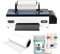 DTF Printer L1800 Printer Machine 13in with Safety Software and Roll Feeder, Advanced Ink System, Direct to Film High-Speed Printing for T-Shirts, Hats, Garments, Hoodies, A3 DTF Bundle for Beignners