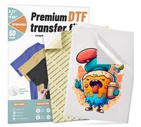 DTF Transfer Film, 50 Sheets 8.5"*11" DTF Paper with Smart Printing Pad for All Sublimation&DTF Printers,DTF Film for Sublimation Hack,Upgraded Premium Direct to Film for All Fabrics