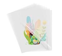 DTF Transfer Film, 50 Sheets Printable Heat Transfer Vinyl A4 8.5 x 11In, Direct to Film Transfer Paper, Pretreat Transparent Iron on Printer Paper for Sublimation T Shirts Textiles DIY