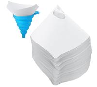 DtgEcd 101PCS Disposable Paint Filter Strainers Paper Paint Strainer for Emulsion with 1Pcs Silicone Filter Funnel Filter Paint Filter with Fine Nylon Mesh for Automotive Spray Guns Arts & Crafts
