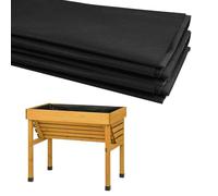 DtgEcd 1Pcs Planter Liner, Hanging Basket Liner for Wooden Planter and Raised Beds, Black Non-Woven Fabric, 1.62 x 2.1M, Ideal for Vegetable Troughs and Weed Control