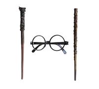 DtgEcd 2 Harry Potter, Magic, 1 Glasses,Wizard Wand Plastic, Cosplay, and Role-Playing Games,Magic Wand for Girls Boys Cosplay Toys Wizard Costume Accessory