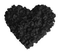 DtgEcd 2000 Black Roses, Black Rose Petals for Bedroom Decor, Wedding Anniversary, Romantic Proposal, Artificial Flower Petals, Fake Rose Petals for Valentine's Day, 5.5 Cm*5.8 Cm Polyester Fabric