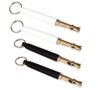 DtgEcd 4 Dog Whistles for Recall, Silent Dog Whistle to Stop Barking, Dog Training Whistle with Adjustable Frequency, White and Black Whistles for Professional and Basic Obedience Training