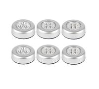 DtgEcd 6 PCS Stick On Lights, Push Lights, Stick On Wall Lights, Stick On Spot Light,Battery Powered Stick On Lights for Cabinets,Utility Rooms, Cordless Touch