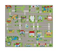 DtgEcd Car Mat for Children, Toy Car Mats for the Floor, Road Mat for Toy Cars, Play Rug for Kids, Interactive Game Carpet, 50 cm*80 cm, Polyester Material