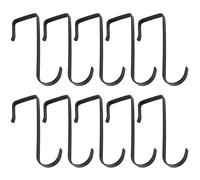 DtgEcd Overdoor Hook Hangers, 10 Pack Black Over Door Hooks for Hanging, Space Saving 2 * 7.5 Inches Behind Door Hooks, Sturdy Over The Door Hanger for Bedrooms, Kitchen Doors