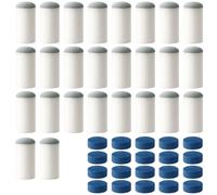DtgEcd Pool Cue Tips, 40-Piece Snooker Cue Tips Set, Blue Diamond Cue Tips for Pool Cue Accessories, 2.8CM Replacement Tips