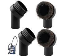 DtgEcd Universal Premium Brushes for Henry Hoover, Henry Brush Head, 32mm Pack of 4 Round Dusting Brush for Henry Hetty Hoover Attachments, Horse Hair Vacuum Cleaner Attachment Replacement