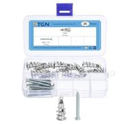 DTGN 1/2"x1-1/4" Self-Drilling Drywall Anchors with Screws Kit - 10 Set - Good for Concrete Tile Cement - Zinc Alloy Hollow Wall Anchors Kit with 38mm Screws