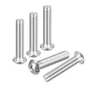 DTGN 1/4"-20x1-1/4" Button Head Socket Cap Screws - 10Pack - Good for Road Bicycle, Mountain Bike, Auto, Motorcycle - 304 Stainless Steel Whitewashed - Hex Socket Drive Fasteners