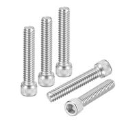 DTGN 1/4"-20x1-1/4" Socket Head Cap Screws Bolts - 25Pack - Good for Road Bicycle, Mountain Bike, Auto, Motorcycle - 304 Stainless Steel Hex Head Metric Screws - Silver