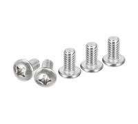 DTGN 1/4-20x1/2" Pan Head Machine Screws, 25Pcs 304 Stainless Steel, Phillips Drive, UNC Full Thread, Bright Finish, Screws Bolts Kit