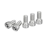 DTGN 1/4-20x1/2" Socket Head Cap Screws Bolts, 25Pcs 304 Stainless Steel 18-8, Machine Hex Socket Screw, Hex Drive, Bright Finish, UNC Coarse Thread Fully Threaded