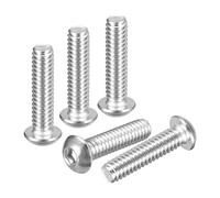 DTGN 1/4"-20x1" Button Head Socket Cap Screws - 10Pack - Good for Road Bicycle, Mountain Bike, Auto, Motorcycle - 304 Stainless Steel Whitewashed - Hex Socket Drive Fasteners
