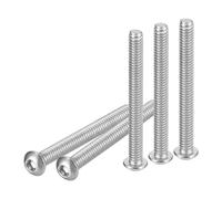 DTGN 1/4-20x2-1/2" Button Head Socket Cap Screws - 10Pack - Good for Machine - 304 Stainless Steel 18/8 - Hex Drive Full Thread UNC Fasteners
