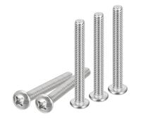 DTGN 1/4-20x2-1/4" Pan Head Machine Screws, 10Pcs 304 Stainless Steel, Phillips Drive, UNC Full Thread, Bright Finish, Screws Bolts Kit
