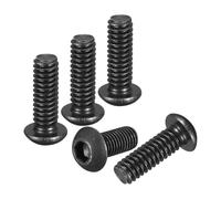 DTGN 1/4"-20x3/4" Button Head Socket Cap Screws - 20Pack - Good for Road Bicycle, Mountain Bike, Auto, Motorcycle - Carbon Steel Black Oxide - Hex Socket Drive Fasteners
