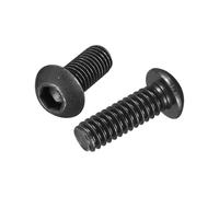 DTGN 1/4"-20x3/4" Button Head Socket Cap Screws - 2Pack - Good for Road Bicycle, Mountain Bike, Auto, Motorcycle - Carbon Steel Black Oxide - Hex Socket Drive Fasteners