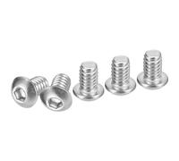 DTGN 1/4-20x3/8" Button Head Socket Cap Screws - 25Pack - Good for Machine - 304 Stainless Steel 18/8 - Hex Drive Full Thread UNC Fasteners