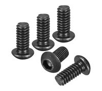 DTGN 1/4"-20x5/8" Button Head Socket Cap Screws - 30Pack - Good for Road Bicycle, Mountain Bike, Auto, Motorcycle - Carbon Steel Black Oxide - Hex Socket Drive Fasteners