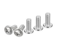 DTGN 1/4-20x5/8" Pan Head Machine Screws, 25Pcs 304 Stainless Steel, Phillips Drive, UNC Full Thread, Bright Finish, Screws Bolts Kit
