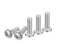DTGN 1/4-20x7/8" Pan Head Machine Screws, 25Pcs 304 Stainless Steel, Phillips Drive, UNC Full Thread, Bright Finish, Screws Bolts Kit