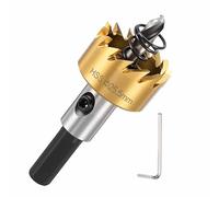 DTGN 1" Hole Saw 4341 High Speed Steel - 25.5mm Hole Cutter - Good for Thin Metal/PVC/Acrylic/Plastic/Wood Board - Gold