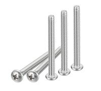 DTGN #10-24x2" Pan Head Machine Screws, 25Pcs 304 Stainless Steel, Phillips Drive, UNC Full Thread, Bright Finish, Screws Bolts Kit