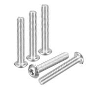 DTGN #10-32x1-1/4" Button Head Socket Cap Screws - 20Pack - Good for Road Bicycle, Mountain Bike, Auto, Motorcycle - 304 Stainless Steel Whitewashed - Hex Socket Drive Fasteners