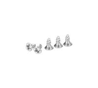 DTGN 100Pcs M1.4x3mm Flat Head Wood Screws, 304 Stainless Steel Phillips Self Tapping Screws - Good for Woodworking, Furniture - Silver